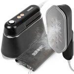Duronic hs90 bk fer � repasser de voyage portable utilisation horizontale et verticale 2 fonctions vapeur ...
