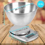 Duronic ks5000 srss balance de cuisine d'une capacité de 5 kg précision a 1 g bol en inox de 2. 5 l inclus ... Duronic ks5000 srss balance de cuisine d'une capacité de 5 kg précision a 1 g bol en inox de 2. 5 l inclus ...