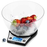 Duronic ks6000 bk balance de cuisine noire ¿ capacité de 5 kg ¿ large ecran rétroéclairé ¿ bol de ... Duronic ks6000 bk balance de cuisine noire ¿ capacité de 5 kg ¿ large ecran rétroéclairé ¿ bol de ...