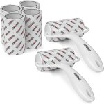 Duronic roll2x4 set de 2 rouleaux ramasse poils avec 4 recharges de bandes adh�sives anti peluches pour ...