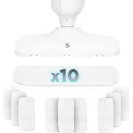 Duronic stm - sp 10 pack de 10 serpillres de rechange pour balai vapeur compatible avec le balai nettoyeur ...