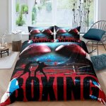 Duvet cover setsets de housse de couette parure de lit personnes rouge boxe sport comp��tition xcm taies ...