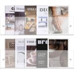 Duvindd 2pcs porte - revues muraux acrylique 60cm, etag�re flottante transparente maison / bureau.