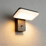 Ebion applique murale ext�rieure led, d�tecteur pir, ip65, panneau pivotant 360, 3 couleurs (3000k - ...