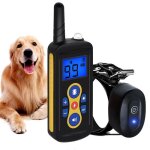 Ecent collier de dressage de chien port de 600 mtres electrique rechargeable etanche tlcommand sans ...
