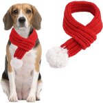 Echarpe de no�l pour animal de compagnie - s, rouges tricot�e d'hiver pour chien de collier d'hiver avec ...