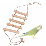 Echelle en bois pour hamster, oiseau, jouet a mcher, amusant, balanoire, perroquet, fournitures