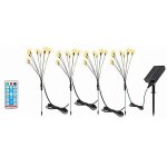 Eclairage de jardin � �nergie solaire firefly avec 8 lumi�res led pack de 4 multicolore