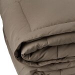 Edredon matelass� peau de p�che oekotex 100% polyester - fibre taupe
