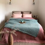 Edredon microfibre matelass� toison d'or eucalyptus 140 x 160