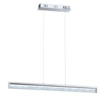 Eglo cardito 1 - luminaire suspendu a led au plafond a commande tactile, chrome poli avec cristaux, verre ...