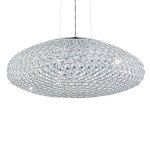 Eglo clemente - luminaire suspendu a 3 ampoules au fini chrome poli, e27