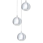 Eglo conessa - luminaire suspendu a 3 ampoules, chrome, gu10