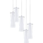 Eglo pinto - luminaire suspendu a 5 ampoules, chrome poli, e27