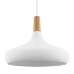 Eglo sabinar - luminaire suspendu a 1 ampoule, grand d�me, blanc, e27