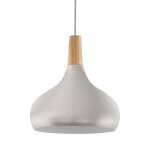 Eglo sabinar - luminaire suspendu a 1 lumi�re, d�me moyen, argent bross�, e27