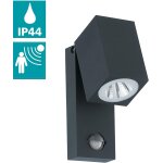 Eglo sakeda - applique murale d'ext�rieur led avec d�tecteur de mouvement pir anthracite ip44