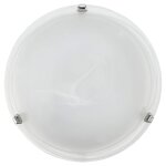 Eglo salome - plafonnier encastr� traditionnel a 1 ampoule, chrome et verre alb�tre, e27