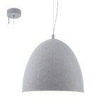 Eglo sarabia - luminaire suspendu a 1 ampoule, grand d�me, gris, e27