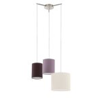 Eglo tombolo - luminaire suspendu a 3 ampoules, nickel satin�, e27