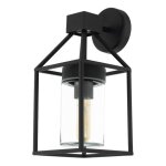 Eglo trecate - lanterne murale ext�rieure a 1 ampoule noire ip44, e27