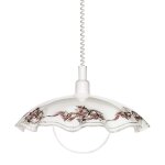 Eglo vetro - luminaire suspendu a 1 lumi�re rise & fall dome blanc, e27