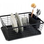 Egouttoir a vaisselle avec bac design m�tal drip - noir