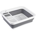 Egouttoir vaisselle pliable gaia, egouttoir a vaisselle plastique, porte - couverts et support assiettes, ...