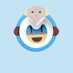 Elphanteau - vaisselle en fibre de bambou pour enfants, bol de dessin anim mignon en forme de bb, ...