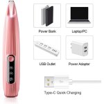 Electric dog clipper, low noise led light, usb waterproof cat dog shaver for cutting dog hair around ...