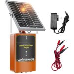 Electrificateur de cl�ture electrique solaire 12 kv batterie 6000 mah 10 km yonis