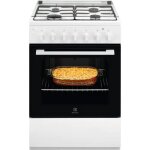 Electrolux lkk60000w - cuisinire 4 foyers gaz + four electrique 60cm de large