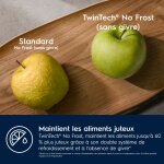 Electrolux rfrigrateur - conglateur combin encastrable 177. 2 cm twintech ent6ne18s1 blanc