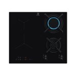 Electrolux serie 300 kdi640713k table de cuisson mixte induction et gaz noir - 4 foyers