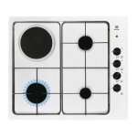 Electrolux - table de cuisson mixte 55cm 4 feux blanc egl62821ow