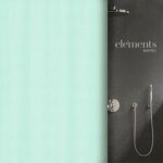 Elements by spirella rideau de douche polyester mera 180x200cm bleu