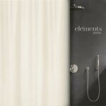 Elements by spirella rideau de douche polyester pure 180x200cm beige