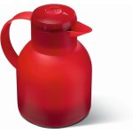 Emsa 504232 samba pichet isotherme, fermeture quick tip, 1 litre, 100% hermtique, tanslucide, rouge