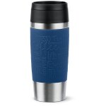Emsa travel mug classic n2020300 thermos 360 ml noir, bleu, acier inoxydable acier inoxydable