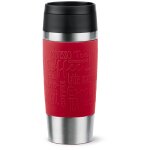 Emsa travel mug classic n2020400 thermos 360 ml noir, rouge, acier inoxydable acier inoxydable