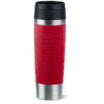 Emsa travel mug classic n2022200 thermos 500 ml noir, rouge, acier inoxydable acier inoxydable
