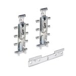 Emuca 4032705 kit de ferrures de suspensions invisibles pour meubles hauts levelup 3 avec plaque, acier, ...