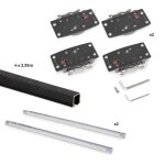 Emuca kit de ferrures pour flow2 2 portes coulissantes et � fermeture souple avec rails encastr�s 2, ...