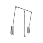 Emuca penderie rabattable pour armoire hang mural, 600 - 830, chrom, acier et plastique, 1 u