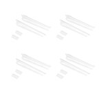 Emuca plaques de fixation murale et supports d?�tag�res jagmet, 230, peint en blanc, acier, 1 kit