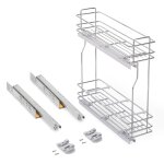 Emuca porte - bouteilles lat�ral extractible supramax avec fermeture amortie, 200, chrom�, acier