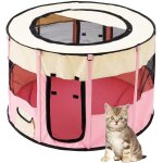 Enceinte d'int�rieur ronde pliable (rose - s:70 * 70 * 40cm), tente d'ext�rieur portable pour animaux ...