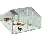 Enclos poulailler 18 m parc grillag 6x3m acier galvanis