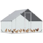 Enclos poulailler chenil 6 m - parc grillag� dim. 3l x 2l x 2h m - poulailler chenil enti�rement couvert ...