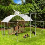 Enclos poulailler dôme 7, 5 m parc grillagé 3x2, 5 m avec porte latérale Enclos poulailler dôme 7, 5 m parc grillagé 3x2, 5 m avec porte latérale